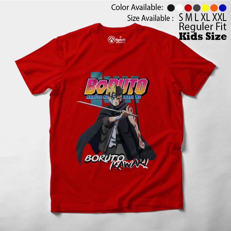 Baju Kaos Atasan Anak Laki-laki Distro Anime Boruto x Kawaki - Boruto Next Generations