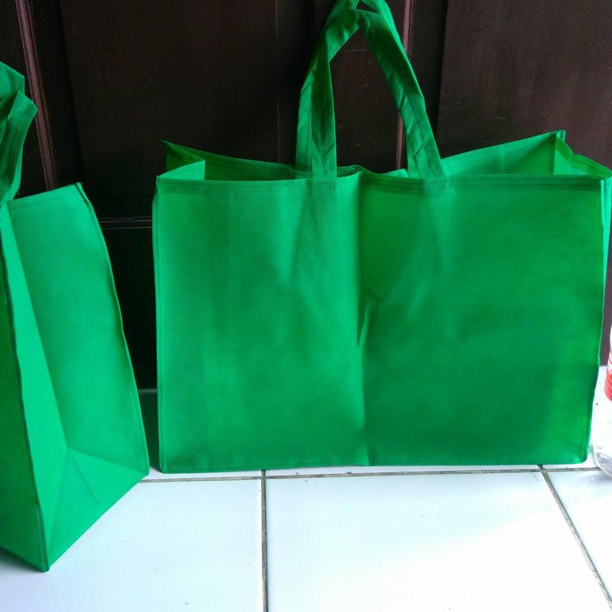 

(aaq-713) Tas spunbond jumbo landscape 45x15x35cm tebal 75gsm untuk sembako, bingkisan, tas belanja