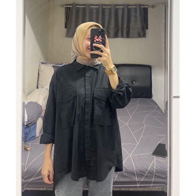 POCKET KEMEJA BLOUSE PREMIUM BAHAN RAYON ORIGINAL100% HIGH QUALITY100%