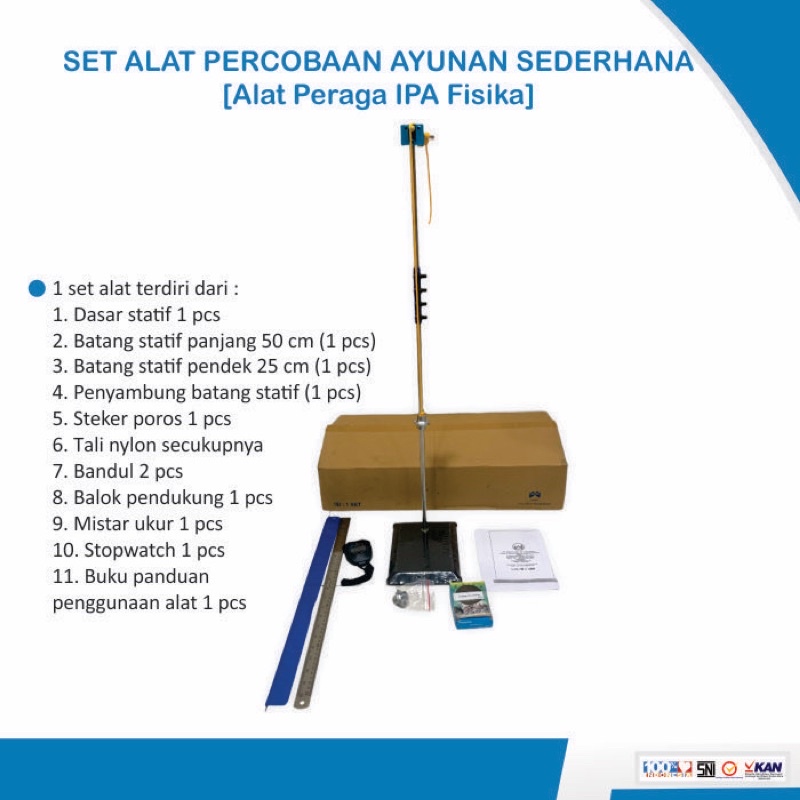 

Kit Alat Peraga Percobaan Ayunan Sederhana/Bandul Matematis - Alat Peraga Percobaan IPA Fisika