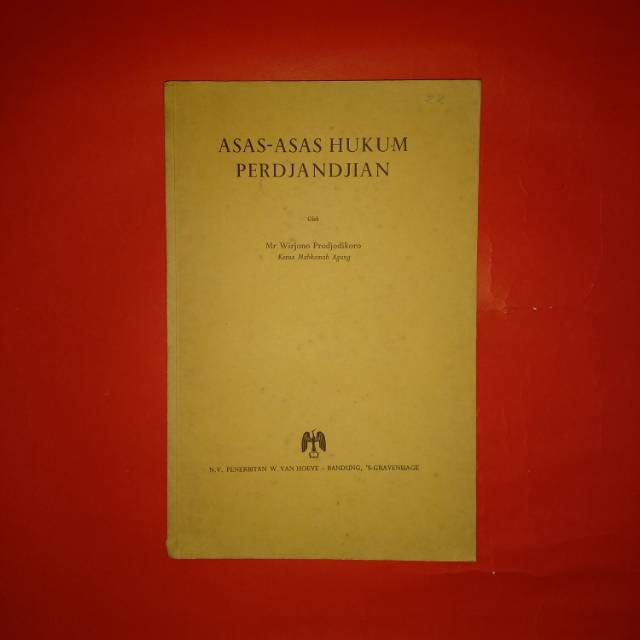 Buku antik asas-asas hukum perdjandjian