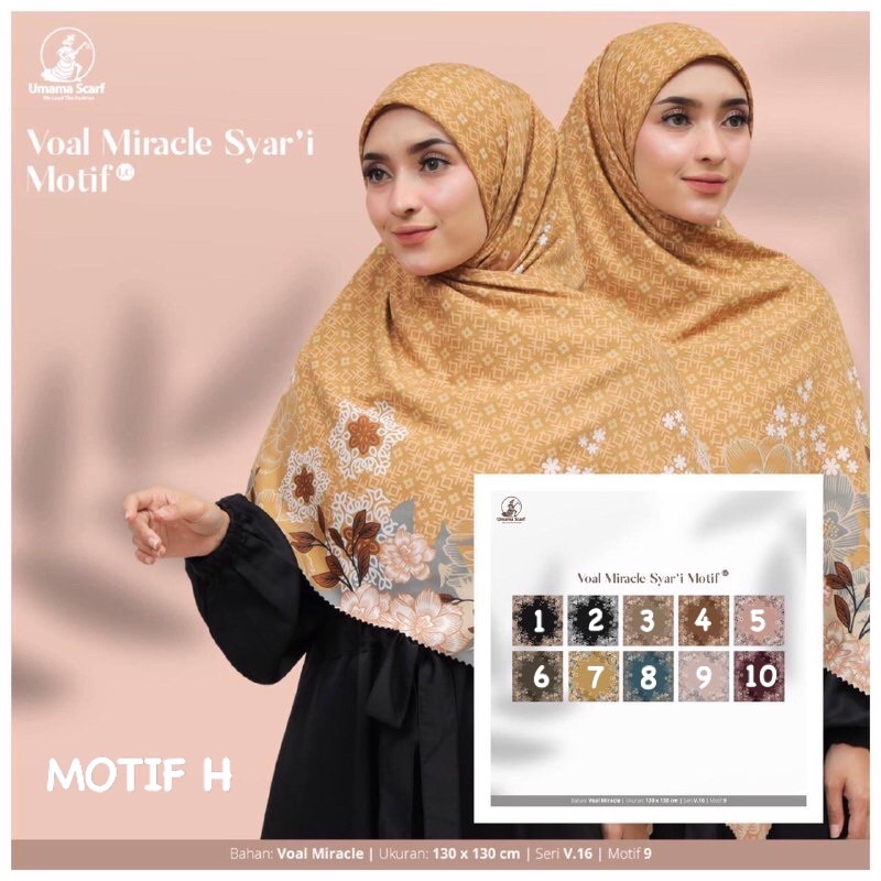 [PART 2] HIJAB SEGIEMPAT VOAL MIRACLE SYARI MOTIF LC