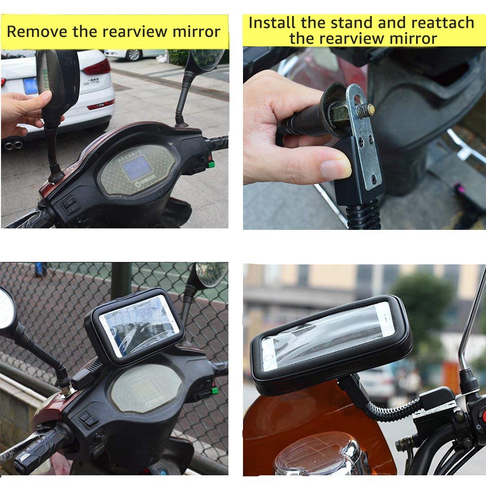 Stand Holder Handphone Samsung Tahan Air Untuk Kaca Spion Motor