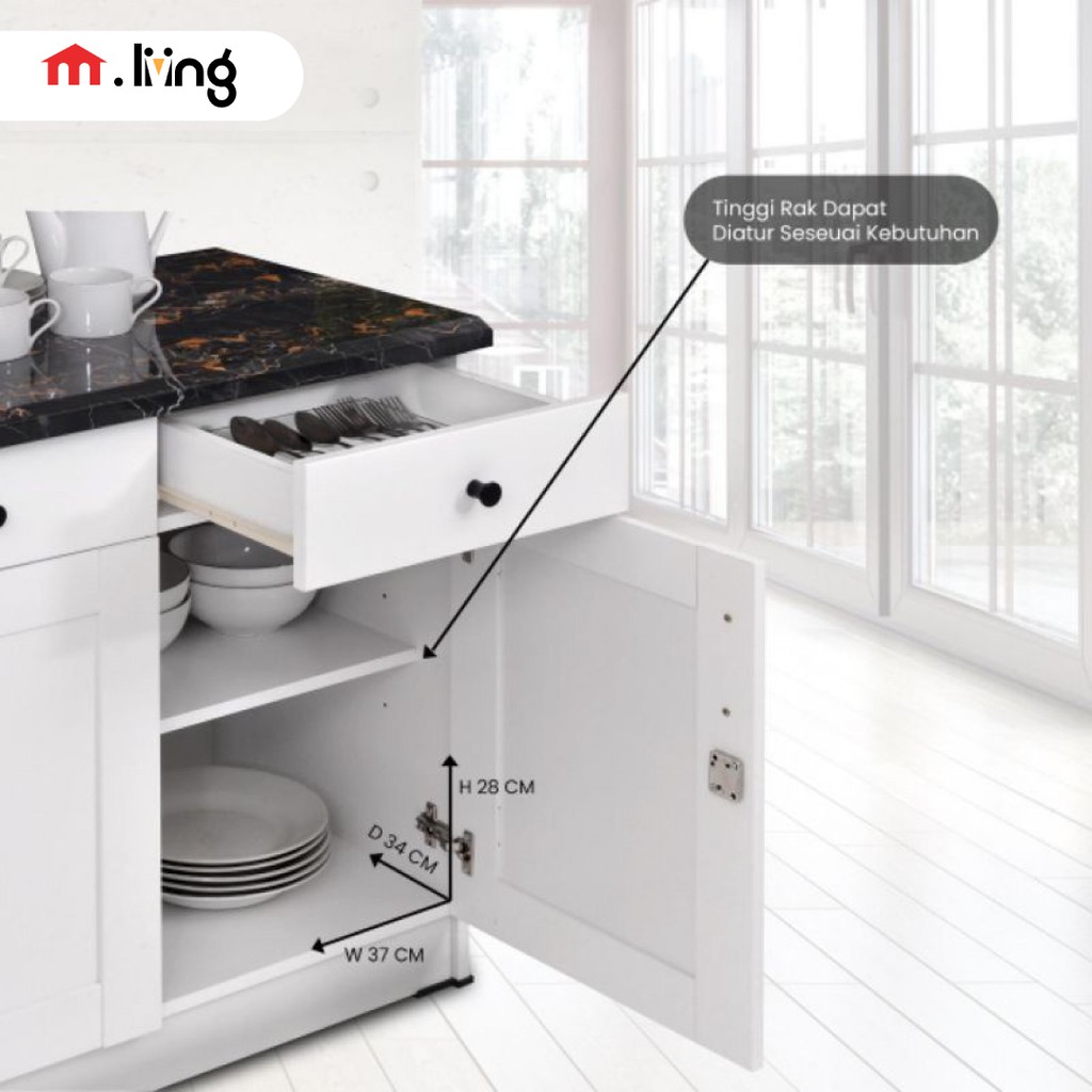 M.livingstore-Kitchen set VENEZIA 2 PINTU BAWAH