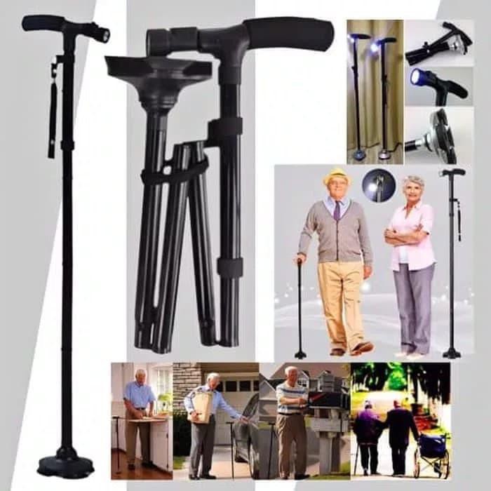 Tongkat Jalan / Tongkat Bantu Jalan / Tongkat Tongkat Lipat Alat Bantu Jalan Lansia /Orang tua, ada