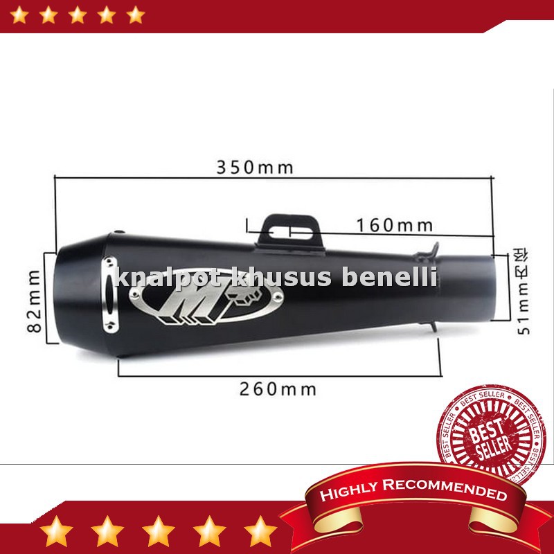 Beli Knalpot Mobil Pipa Y Mid Pipe Slip On For Benelli Bn600 with M4 Silencer 51mm PO