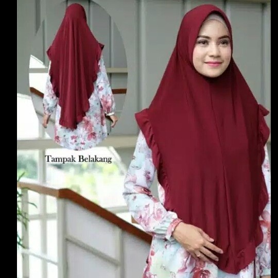 TERBARU         Hijab MELOVA Pinguin Jersey Rempel / Jilbab Khimar Instan Pet Antem