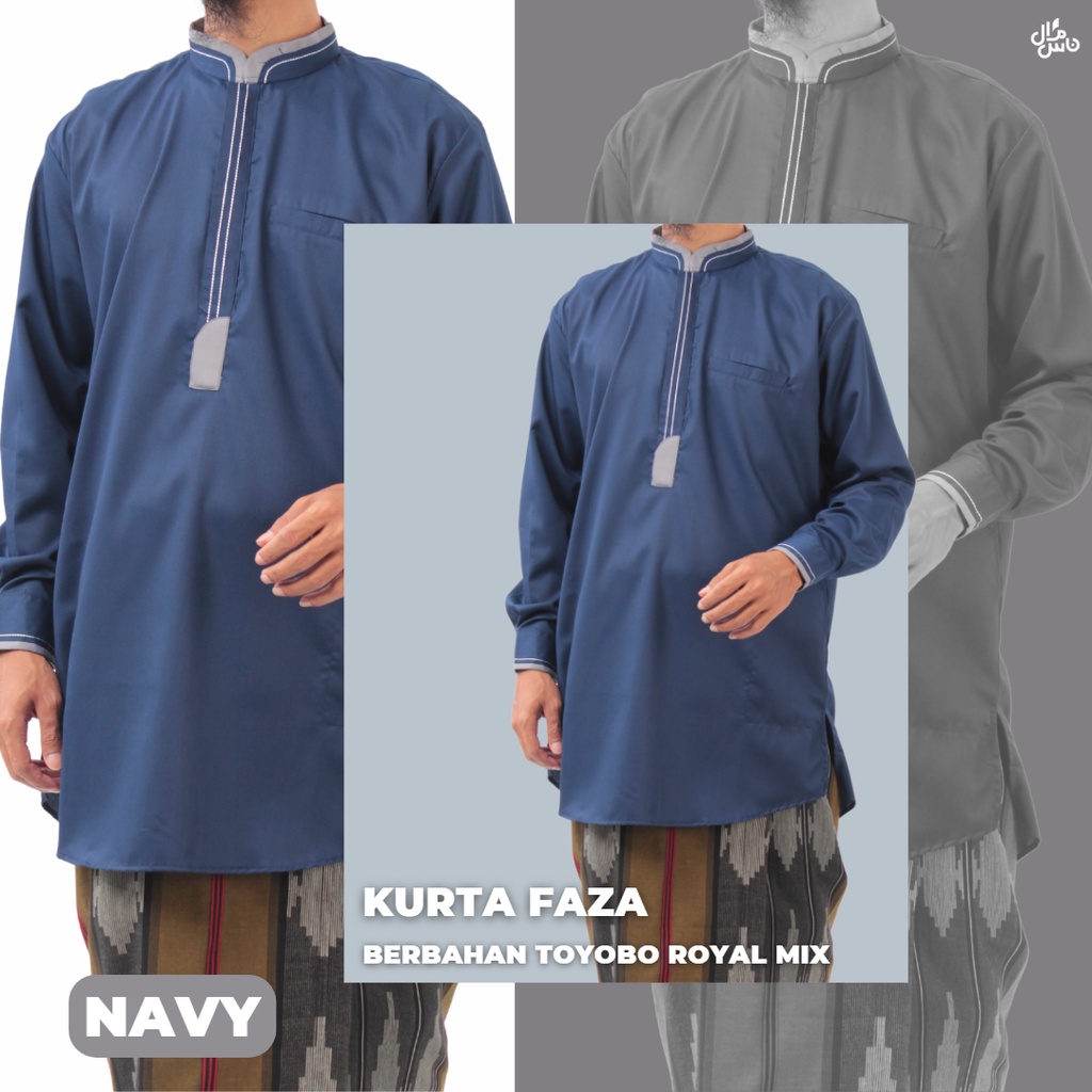 Baju Koko Kurta Faza Pakaian Muslim Pria