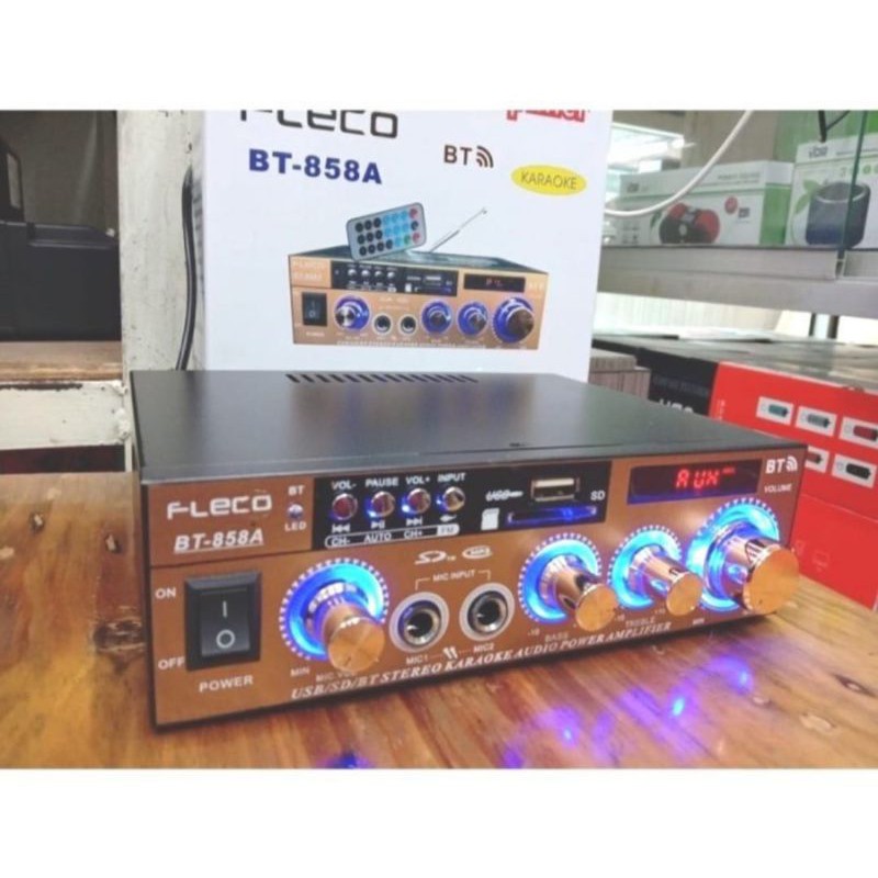 Power Amplifier Fleco BT858B Wireless Digital Amplifier Karaoke Bluetooth