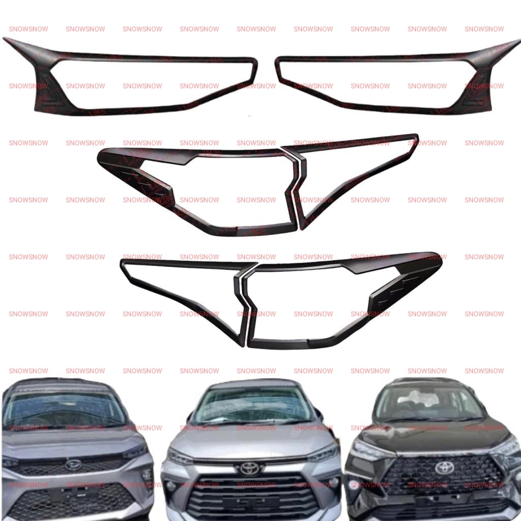 Paket Garnish Depan Belakang Avanza Xenia Veloz 2021 2022 UP Chrome Hitam