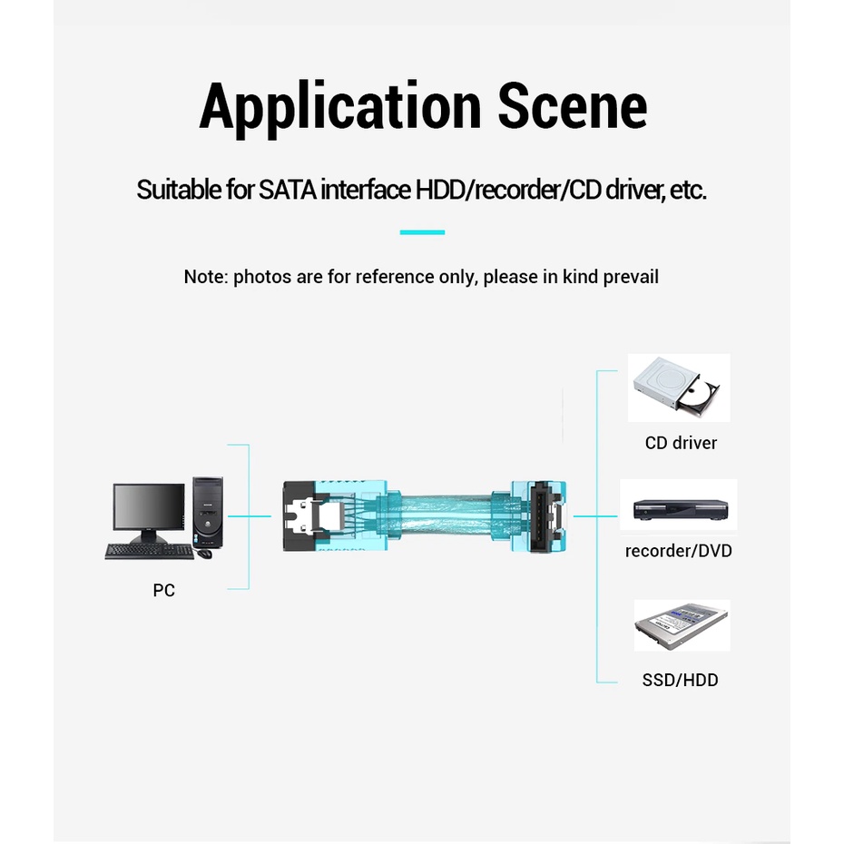 ( Bisa Cod ) Vention Kabel Data Sata 3.0 III 0.5m Harddisk HDD SSD SEAGATE WD 6Gbps KDDR