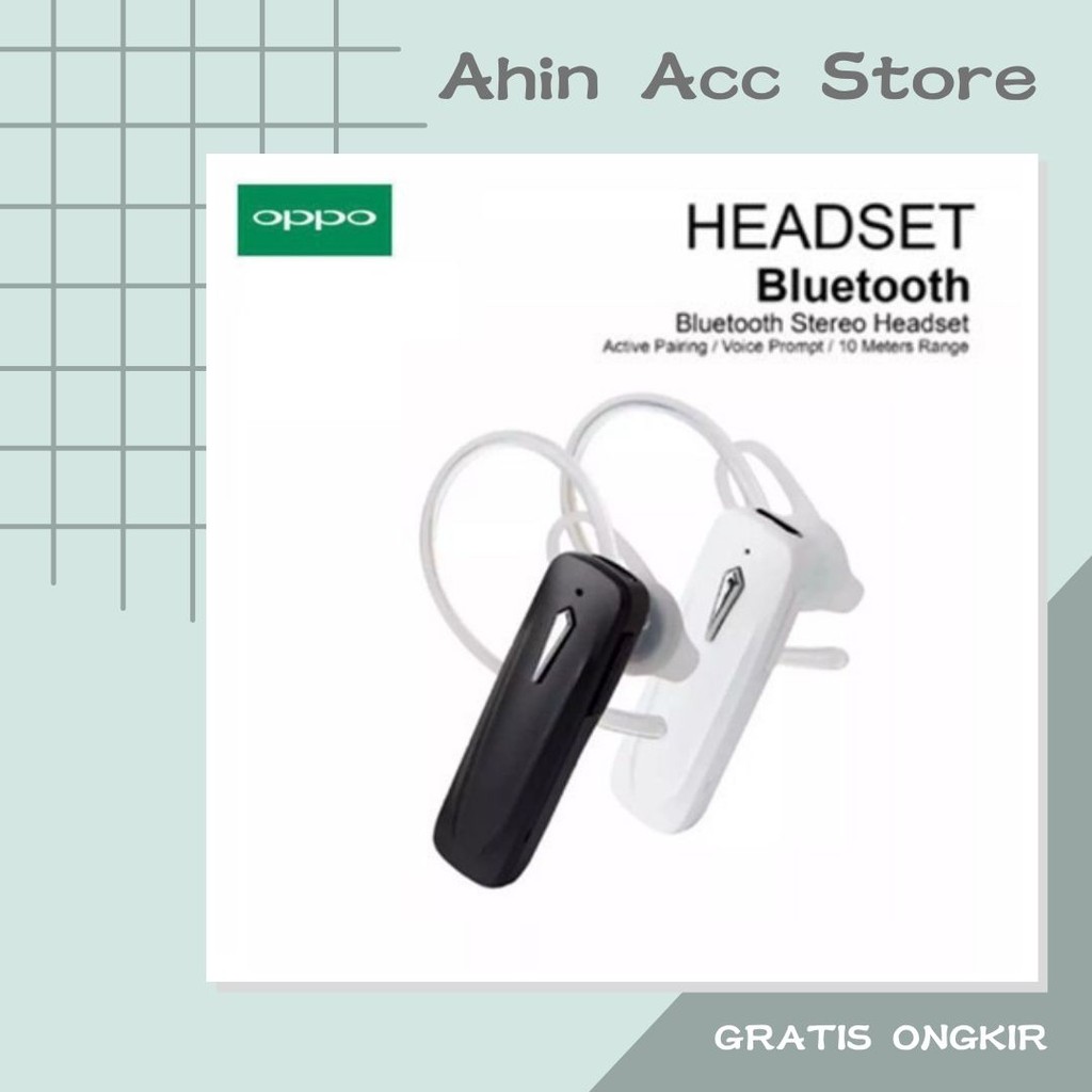 HEADSET BLUETOOTH OPPO ORIGINAL EARPHONE WIRELEES HEADSET BLUETOOTH MONO STEREO FOR ALL TYPE OPPO