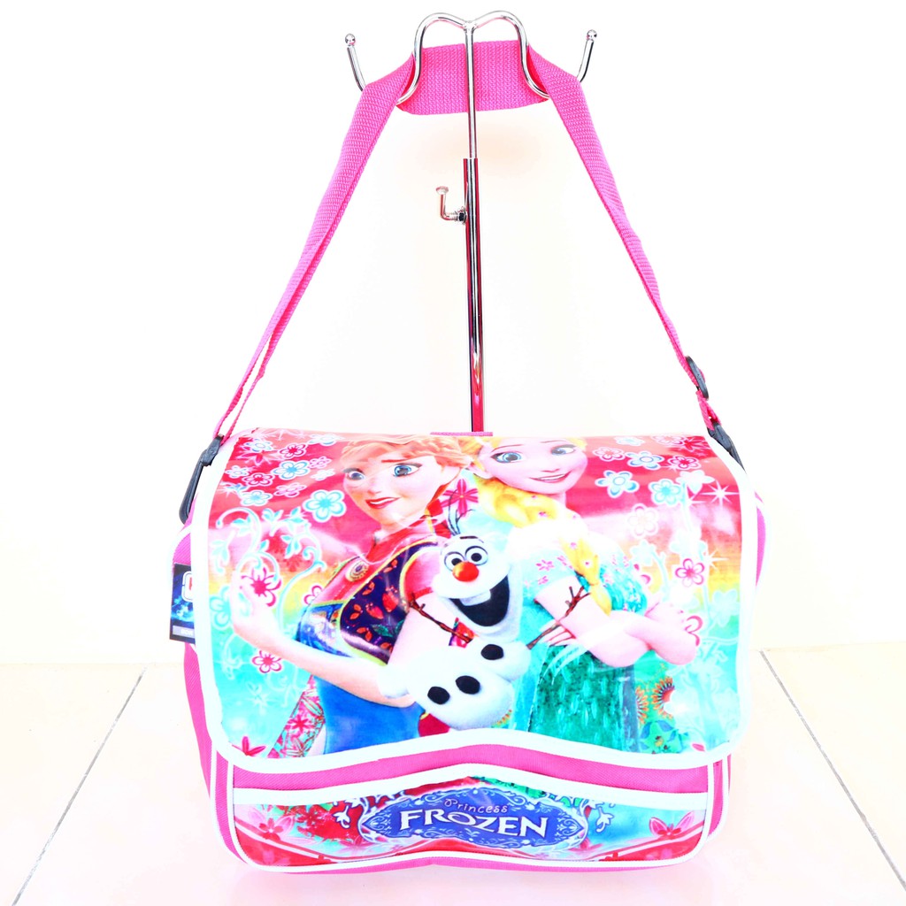 Tas 2in1 Frozen Pink Cantik Imut Bisa Selempang Gendong Sekolah Anak Perempuan PAUD TK Murah Lucu