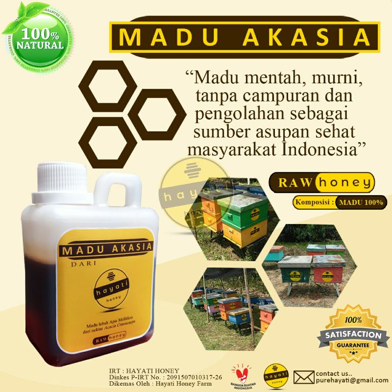 

Madu Murni Akasia Hayati Honey 500 gram RAW Madu Murni 100%