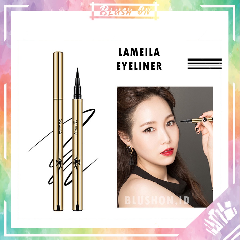 LAMEILA Eyeliner Waterproof Anti Air Anti Keringan Gold Silver Tahan Lama Long Lasting Eye Liner 1023