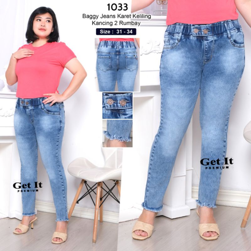 CELANA JEANS GET IT | KARET KELILING KANCING DUA