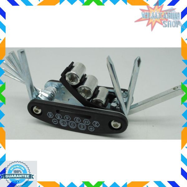 Multifunctional 15 in 1 EDC Repair Tool - HW0668 - Black PRT11