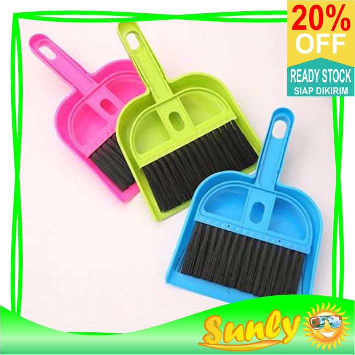 ☀ Sunly ☀ A006 Mini Dustpan Set Sapu Mini Pengki Serokan Mini Nyapu Karpet Mobil Pembersih Meja