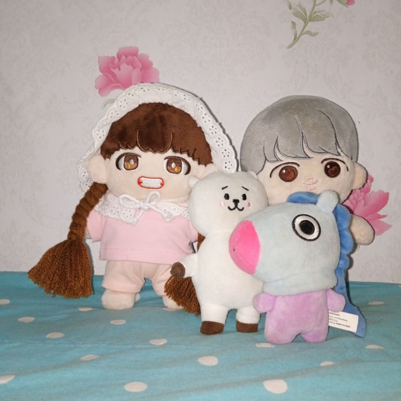 Sale Ready Preloved Boneka BTS BT21 Bag Charm V RJ Mang Jimin Taehyung 20cm KPop Plush Boneka Oppa R