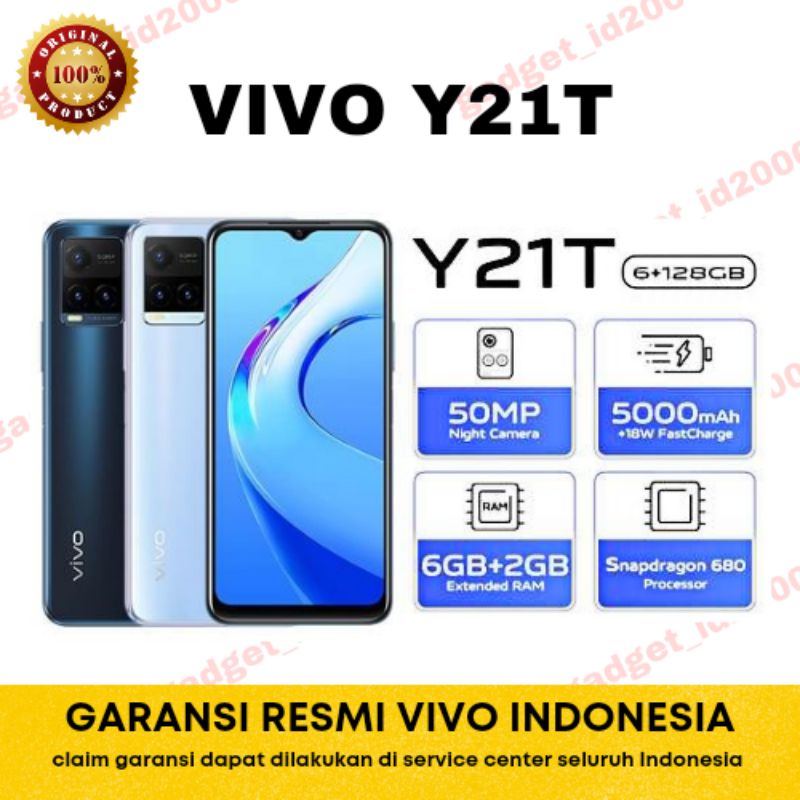 VIVO Y21T 6/128 GB / GARANSI RESMI