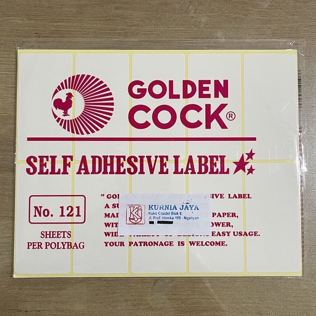 

GOLDEN COCK Label No. 121 - Self Adhesive Label 121 - Sticker