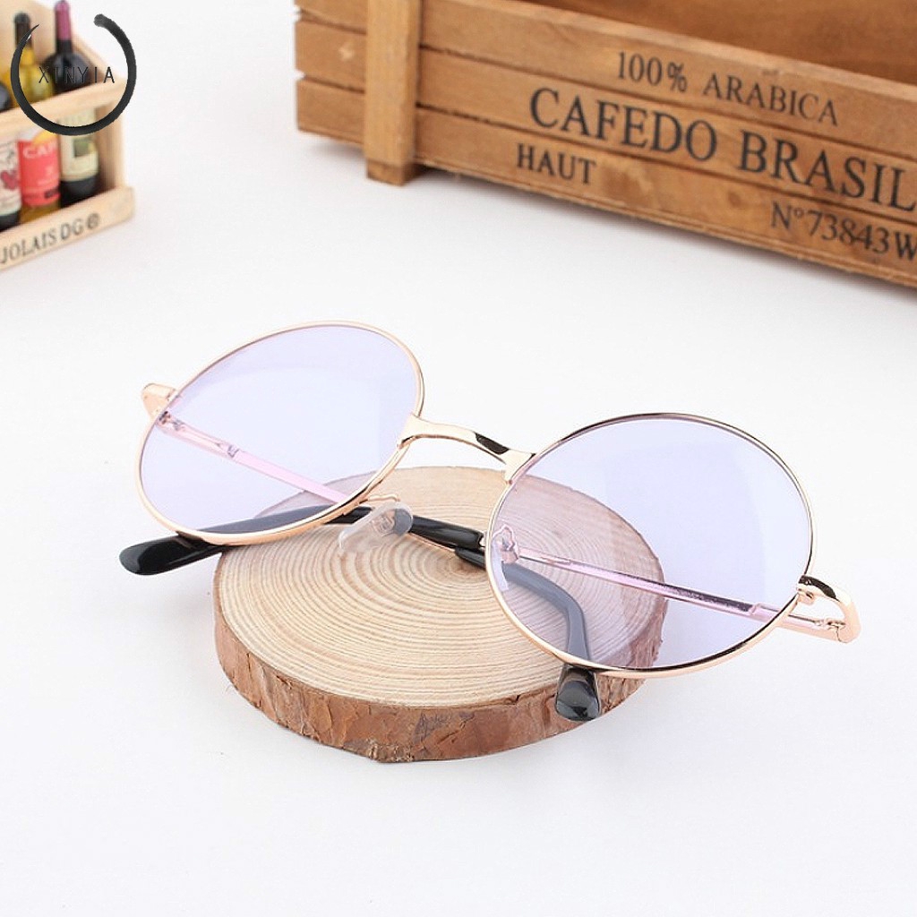 Kacamata Colorful Ocean Glasses Lens Sunglasses Alloy Frame Vintage Eyewear