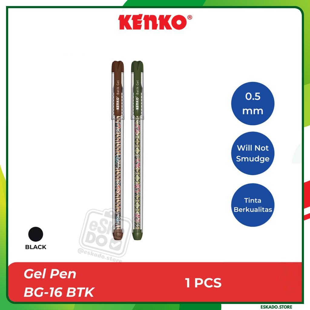 KENKO GEL PEN BG-16 (Batik) Black Random Color