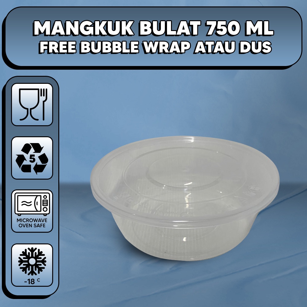 Mangkuk Plastik 750ML Bulat | Thinwall Bulat 750 ML | Mangkok Bakso