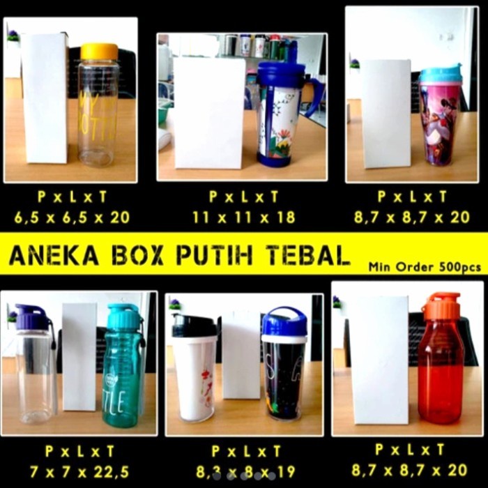 

Kotak Box Tumbler Botol Minum Putih Polosan