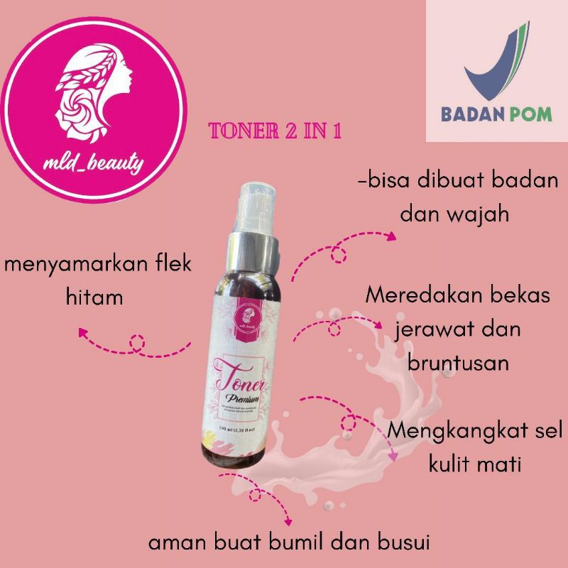 [TERLARIS]TONER PENGELUPASAN /TONER 2 IN 1/TONER WAJAH DAN TONER BADAN/BEST SELLER/BPOM/DOSIS TINGGI