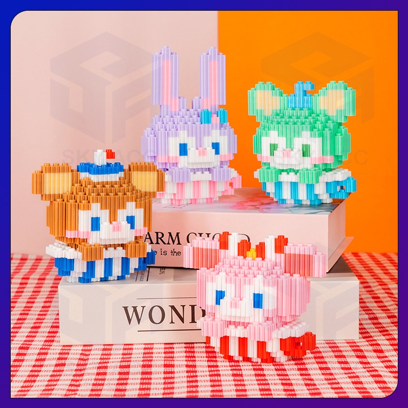 Nano Block Duffy The Disney Bear and Friend | Bricks education Nano Block