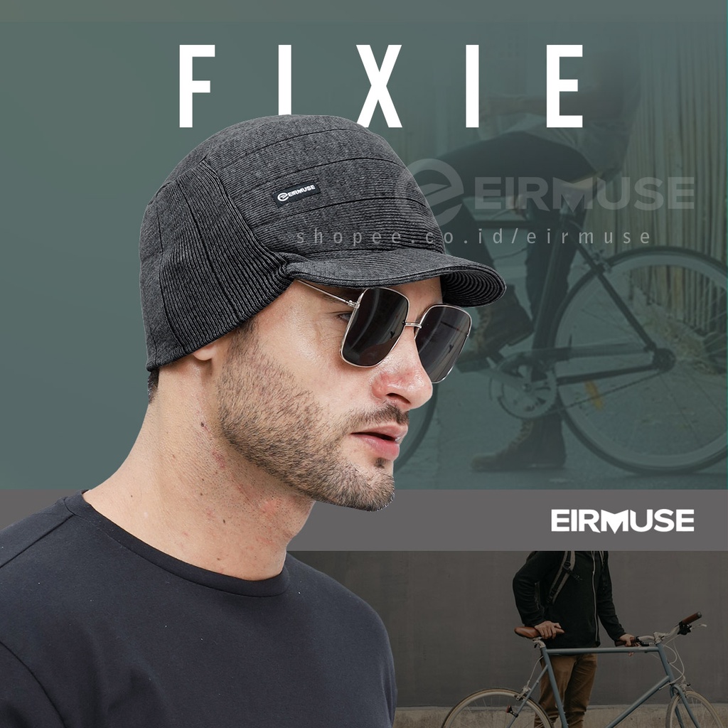 FIXIE by Eirmuse Gaya Topi Cycling Sepeda Bahan Rajut