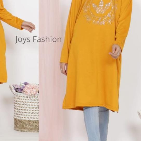 ➩ JF Atasan Tunik Kaos Babyterry Jumbo Tunik Wanita Muslimah Terbaru IDA MOTE ✮
