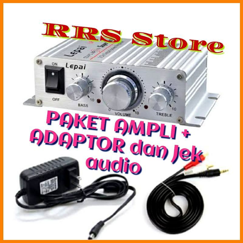 Amplifer mini ampli power amplifer Lepy Hi-Fi Stereo Amplifier Speaker 2 channel 20W (satu paket)