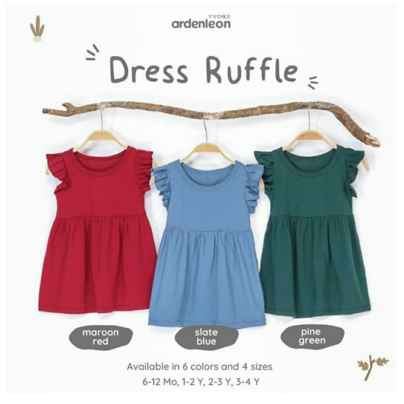 ARDENLEON Dress with Ruffle / Dress Adem Anak 0-4 Tahun ARDENLEON SBC/SO