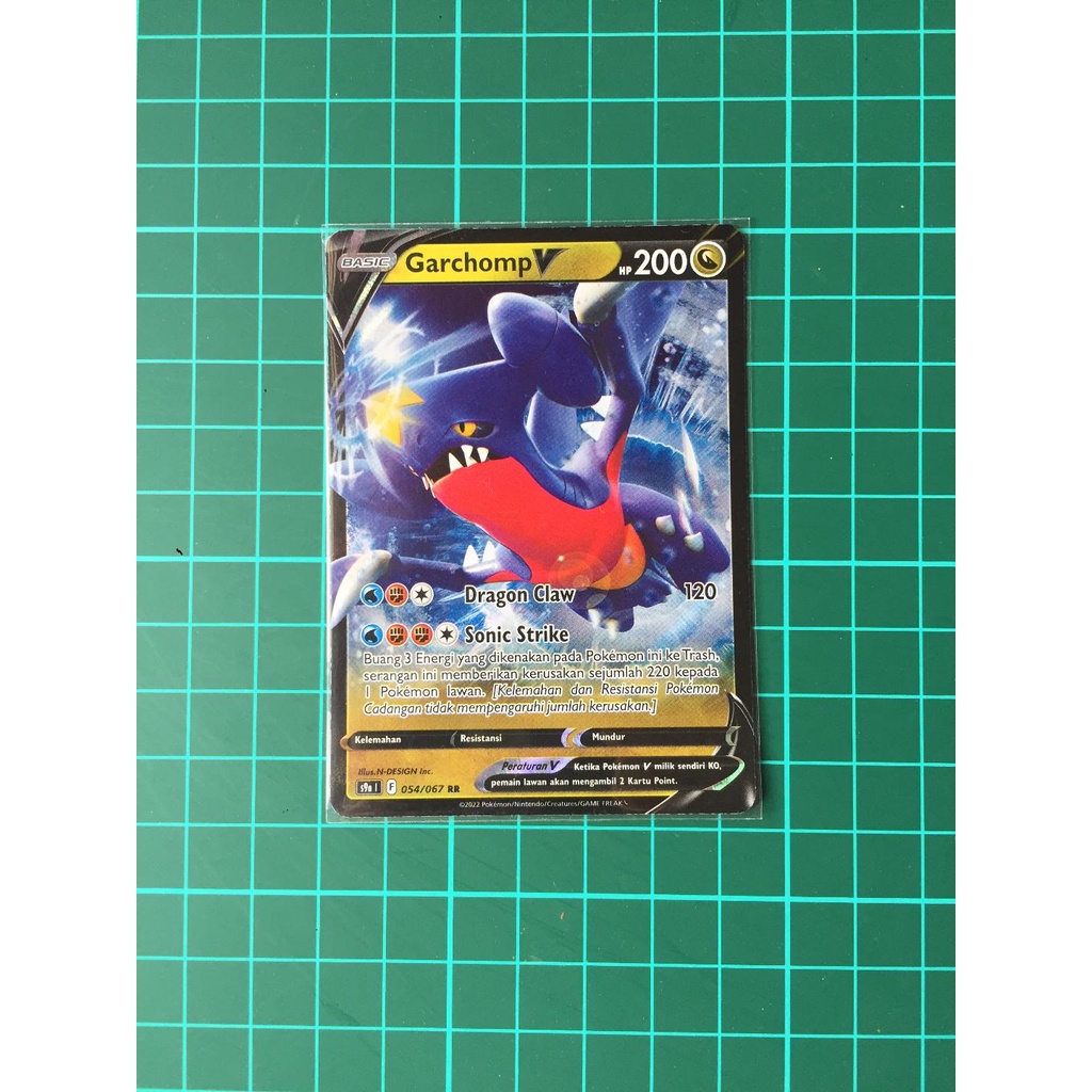 Garchomp V RR Kartu Pokemon TCG Indonesia
