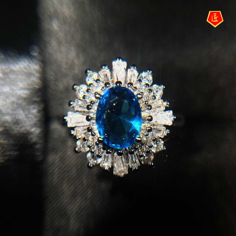 [Ready Stock]Fashion Personality Natural Sapphire Pink Diamond Ring