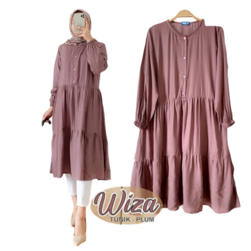 TUNIK RAYON WIZA//Atasan rayon allsize L XL XXL ( Jumbo)