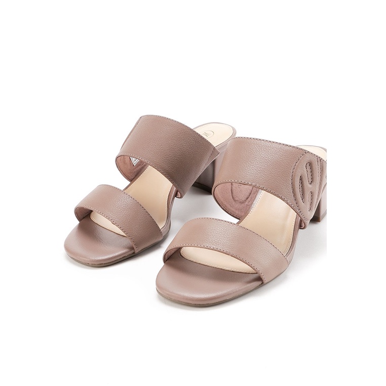 SANDAL HEEL KULIT HUSH PUPPIES HEELS WANITA ORIGINAL ASLI COKLAT HW02