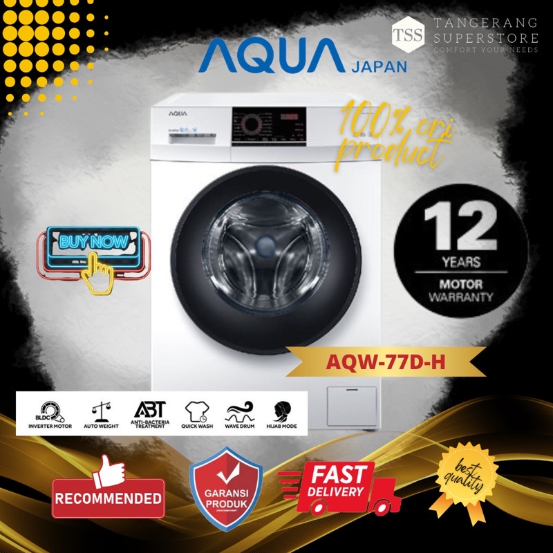 AQUA Japan Mesin Cuci Front Load 8.5Kg FQW-850829QD LAUNDRY MESIN CUCI
