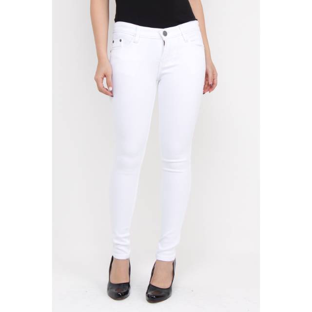 Celana Panjang Skinny Jeans Wanita Soft Jeans Premium Jeans Warna Putih Jsk 1102