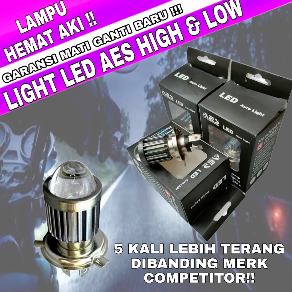 TM19 ( ORI AES ) LAMPU LED HEADLAMP H4 LASER AES I Bohlam Led H4 Laser