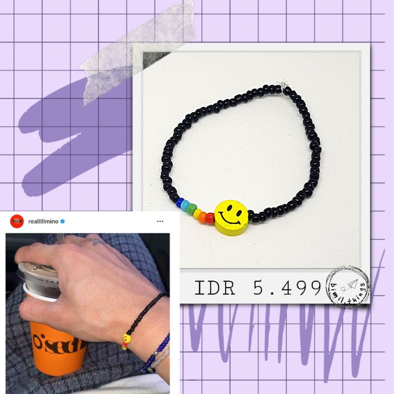 Mino WINNER Bracelet | CUSTOM Gelang KPOP | Idol Bracelet | Gelang Mino WINNER | Smile Bracelet