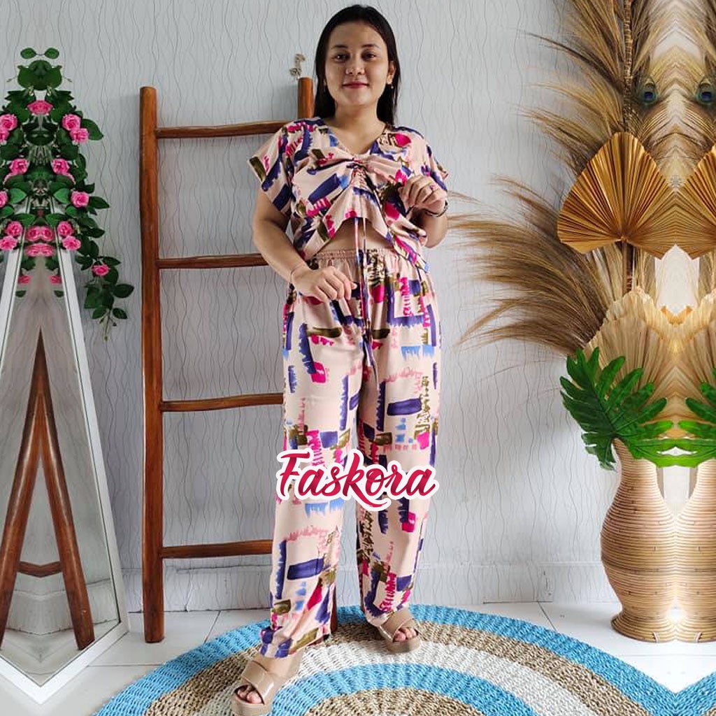 Sabrina Kerut Jumbo Murah Cat / Baju Kerut Wanita Jumbo Lengan Pendek / Atasan Kerut Pinggang Wanita