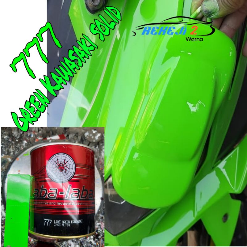 Cat Hijau Ninja Kawasaki/ Lime Green Kawasaki Solid- Laba laba/ Nikken