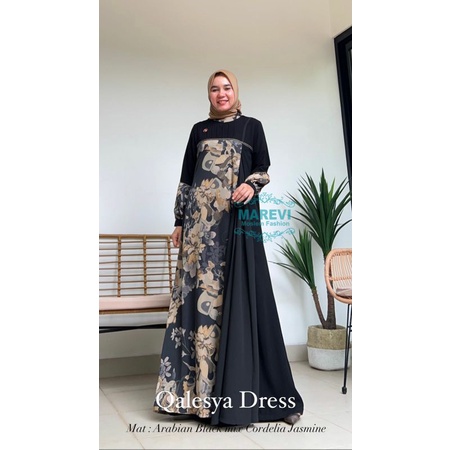 NEW QALESYA DRESS BY MAREVI (HANYA SIZE JUMBO)