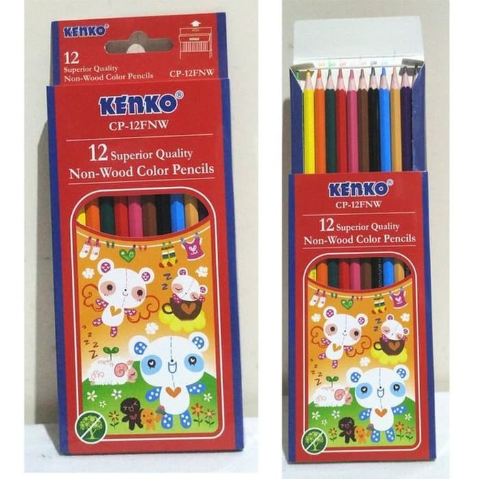 

Jualan Pensil Warna Superior Quality Non-Wood - Kenko Cp-12Fnw 12 Warna Terlaris