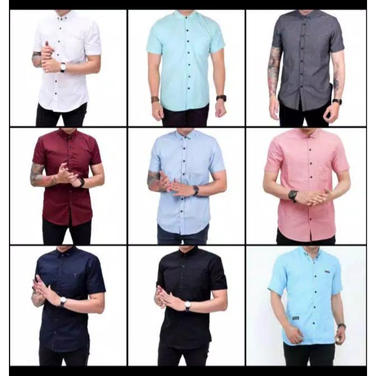 Hem Polos Pria Lengan Pendek Brand Distro Kekinian Adem Hurley Volcom Thraser Threesecond Murah