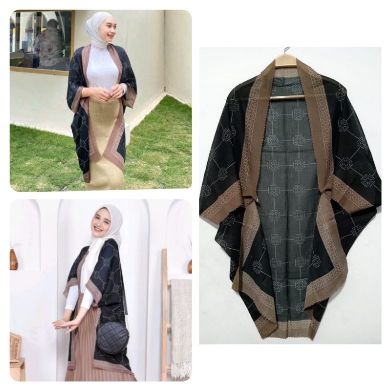 Outer Luna Hitam Wanita / Outer Wear / Outer Terbaru 2022 Kekinian Viral / Adjiestore06