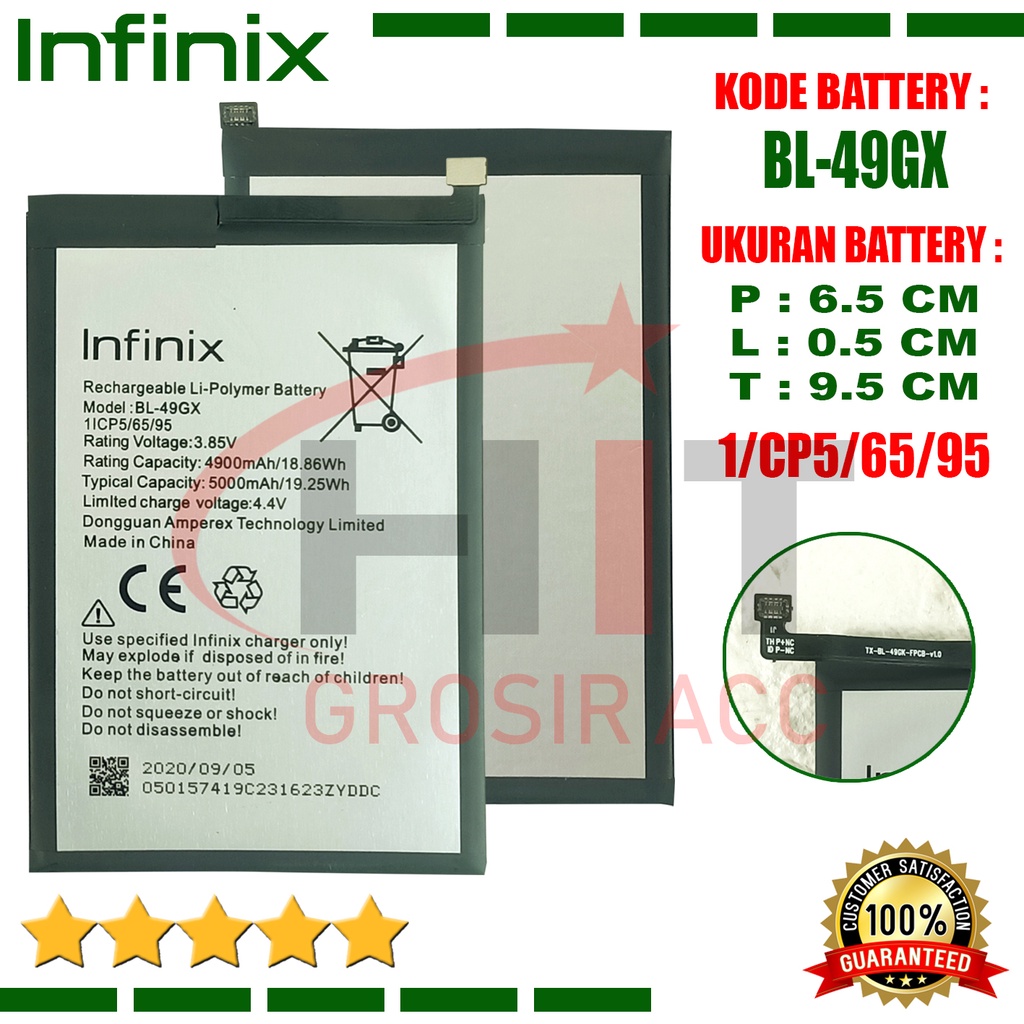 Baterai Infinix Note 7 / X690, Note 7 Lite / X656 / Smart 5 - BL-49GX